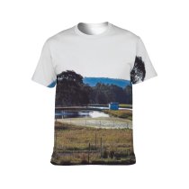 yanfind Adult Full Print T-shirts (men And Women) Wood Landscape Field Summer Countryside Agriculture Grass Lake Tree River Fall Travel