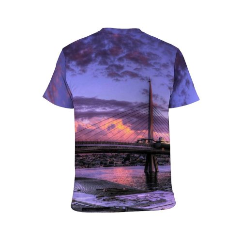 yanfind Adult Full Print T-shirts (men And Women) Architecture Bosporus Buildings City Cityscape Dawn Istanbul Landmark Landscape Outdoors