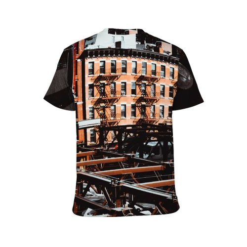 yanfind Adult Full Print T-shirts (men And Women) Architecture Buildings City Cityscape Exterior Facade Metal Skyscrapers Urban