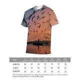yanfind Adult Full Print T-shirts (men And Women) Beak Bird Boat Calm Creature Dusk Evening Feather Flight Flock Fly Fowl