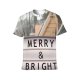 yanfind Adult Full Print T-shirts (men And Women) Celebrate Christmas Cone Coniferous Connection Creative Daylight December Decor Decoration Design Electric