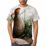 yanfind Adult Full Print T-shirts (men And Women) Arrangement Banquet Beverage Candle Celebrate Crystal Cutlery Daylight Decor Decoration Dine