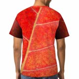 yanfind Adult Full Print Tshirts (men And Women) Leaf Closeup Macro Vignette Dark Veins Autumn Texture Backdrop