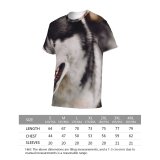 yanfind Adult Full Print T-shirts (men And Women) Snow Winter Dog Pet Cute Fur Portrait Outdoors Puppy Frosty Eskimo