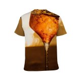 yanfind Adult Full Print T-shirts (men And Women) Light Dark Alcohol Bar Party Glass Beer Wine Champagne Bottle Still