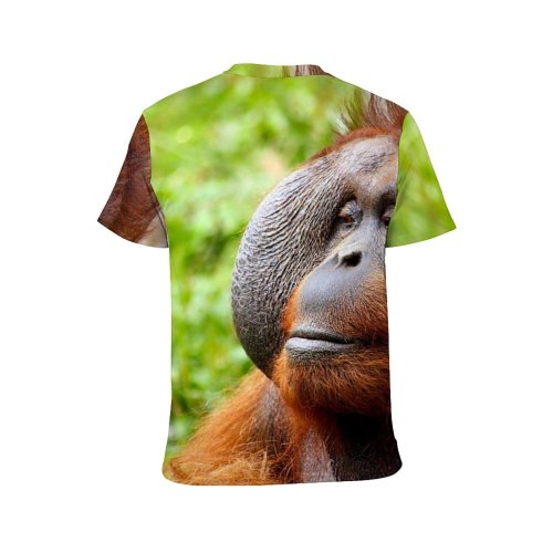 yanfind Adult Full Print T-shirts (men And Women) Calm Face Hairy Jungle Monkey Orangutan Trees Wild