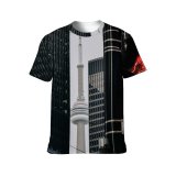 yanfind Adult Full Print T-shirts (men And Women) Antenna Architecture Attention Between Building Center City Cityscape Construction