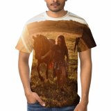 yanfind Adult Full Print T-shirts (men And Women) Backlit Bridle Cattle Cloudy Sky Countryside Cow Creature Dog Evening Farm Farmland