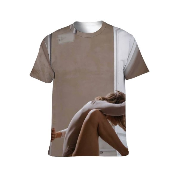 yanfind Adult Full Print T-shirts (men And Women) Wood Fashion Architecture Door Window Strength Exercise Family Mirror Sexy Pretty Ballet