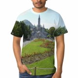 yanfind Adult Full Print Tshirts (men And Women) Lourde France French Garden Castle Towers Grass Trees Landscape