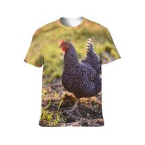 yanfind Adult Full Print T-shirts (men And Women) Bird Countryside Agriculture Farm Grass Chicken Beak Hen Outdoors Rural Wildlife Feather