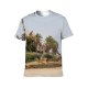 yanfind Adult Full Print T-shirts (men And Women) Beach Vacation Tree Seashore Palm Outdoors Traditional Tropical Daylight Minaret