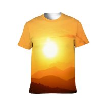yanfind Adult Full Print T-shirts (men And Women) Backlit Dawn Dusk Fog Golden Hour Landscape Laptop Light Outdoors