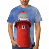 yanfind Adult Full Print T-shirts (men And Women) Lighthouse Landscape Rocks Clouds Sky Travel Tourism Safety Insurance