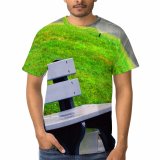 yanfind Adult Full Print Tshirts (men And Women) Autumn Beautiful Beauty Bench Cascade Chair Creek Fall Garden Grass Landscape