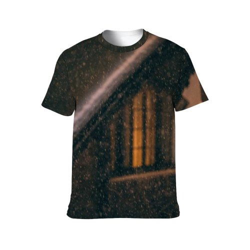 yanfind Adult Full Print T-shirts (men And Women) Apartment Atmosphere Blizzard Cloudy Contemporary Cottage Countryside Dark Defocused Dramatic Dwell Evening