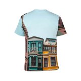 yanfind Adult Full Print T-shirts (men And Women) Apartment Buildings Architecture Sky Colours Building Exterior Colorful Colourful Commerce Istanbul Old