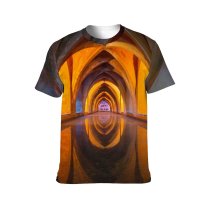yanfind Adult Full Print T-shirts (men And Women) Architecture Beautiful Church Colour Colourful Design Hallway Reflection Spain Well