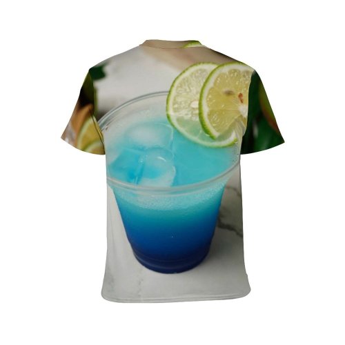 yanfind Adult Full Print T-shirts (men And Women) Cocktail Glass Lemon Health Tropical Lime Juice Lemonade Cool Liquor