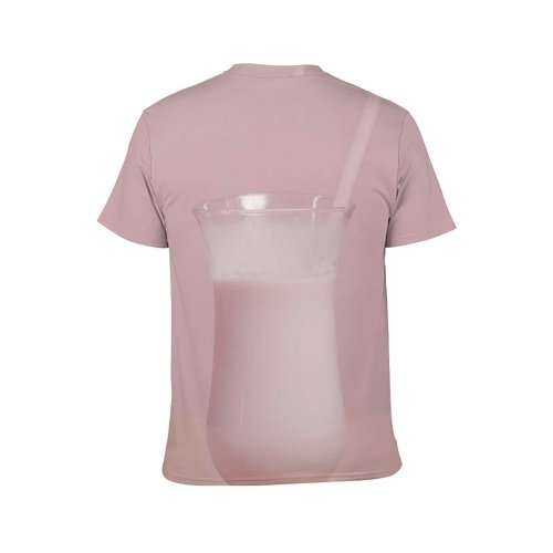 yanfind Adult Full Print T-shirts (men And Women) Cup Alcohol Glass Milk Fruit Yogurt Cream Liquid Juice Freshness Refreshment Dairy