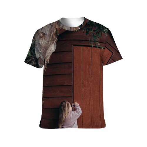 yanfind Adult Full Print T-shirts (men And Women) Bark Branch Building Calm Casual Child Curious Design Door Entrance Estate Exterior