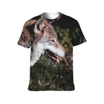 yanfind Adult Full Print T-shirts (men And Women) Park Canidae Carnivore Creeping Danger Dangerous Ears Farm Fluffy Fur Furry Pet