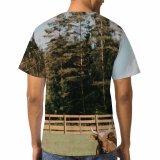 yanfind Adult Full Print T-shirts (men And Women) Cattle Cow Dairy Farm Farmland Field Landscape Lawn Meadow Outdoors Picturesque Rural