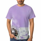 yanfind Adult Full Print T-shirts (men And Women) Disco Ball Light Purple Shiny Violet