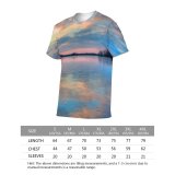yanfind Adult Full Print T-shirts (men And Women) Clouds Colorful Colourful Lake Landscape Overcast Reflection River Scenery Sky Sunrise