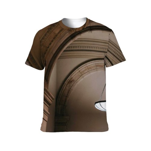 yanfind Adult Full Print T-shirts (men And Women) Arch Arched Architecture Archway Attract Building Chandelier Classic Corridor Decor Design