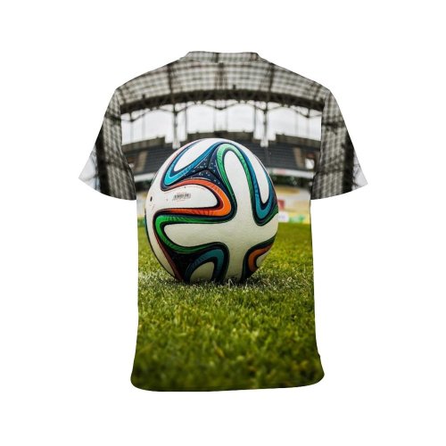 yanfind Adult Full Print T-shirts (men And Women) Ball Field Grass Ground Soccer Sport Stadium