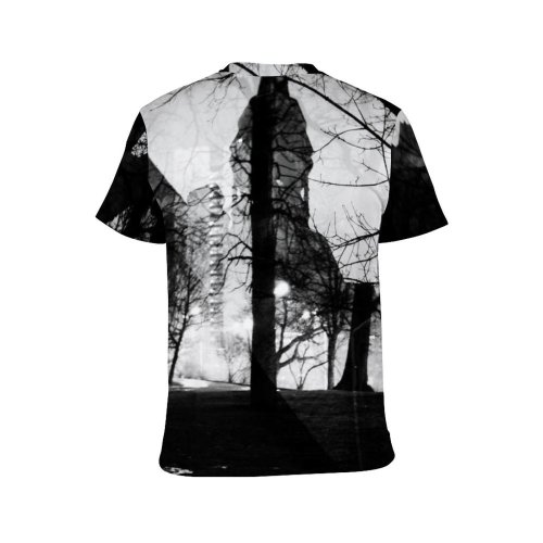yanfind Adult Full Print T-shirts (men And Women) Architecture Building Bw Cathedral Cement Church City Classic Construction Dark Design
