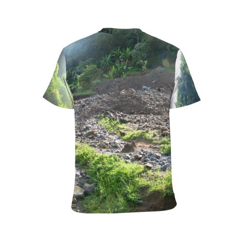 yanfind Adult Full Print T-shirts (men And Women) Landscape Trees Plants Stone Rocks Sand
