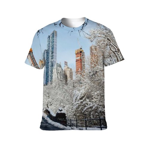 yanfind Adult Full Print T-shirts (men And Women) Architecture Branch Calm Center City Cityscape Construction Daytime Development District Downtown