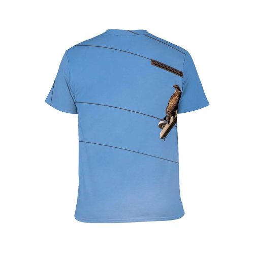 yanfind Adult Full Print T-shirts (men And Women) Avian Beak Bird Sky Buteo Rufofuscus Calm Carnivore Chill Contemplate Creature Daylight