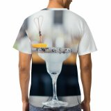 yanfind Adult Full Print T-shirts (men And Women) Restaurant Cocktail Glass Wine Nightlife Outdoors Service Vodka Liquor Gin Contemporary