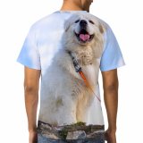 yanfind Adult Full Print T-shirts (men And Women) Winter Cute Grass Fur Young Portrait Loyalty Outdoors Funny Little Puppy Downy
