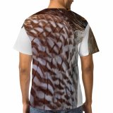 yanfind Adult Full Print T-shirts (men And Women) Attentive Avian Beak Bird Watching Branch Creature Curious Daylight Ecosystem Fauna