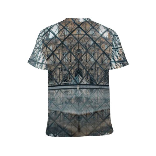 yanfind Adult Full Print T-shirts (men And Women) City Building Construction Technology Architecture High Window Iron Urban