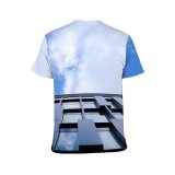 yanfind Adult Full Print T-shirts (men And Women) Architectural Design Architecture Sky Building City Clouds Contemporary Downtown Facade Futuristic Glass