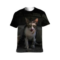 yanfind Adult Full Print T-shirts (men And Women) Dog Pet Cute Fur Portrait Kitten Cat Baby Sleep Sit