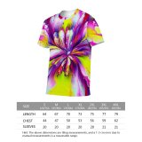 yanfind Adult Full Print T-shirts (men And Women) Art Summer Abstract Design Creativity Decoration Flora Beautiful Rainbow Coloring Vibrant Petal