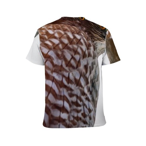 yanfind Adult Full Print T-shirts (men And Women) Attentive Avian Beak Bird Watching Branch Creature Curious Daylight Ecosystem Fauna