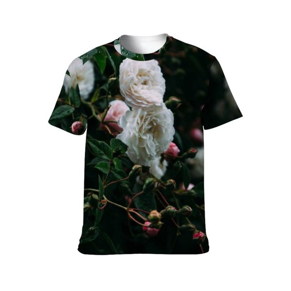 yanfind Adult Full Print T-shirts (men And Women) Aroma Bloom Botany Branch Bud Bush Calm Delicate Detail Elegant