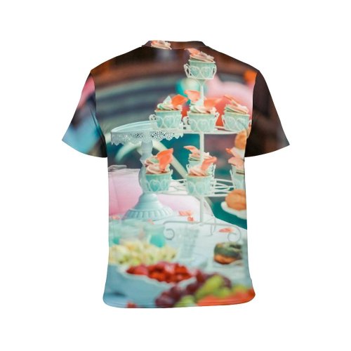yanfind Adult Full Print T-shirts (men And Women) Colorful Colourful Cupcakes Decoration Decorations Dessert Table Fruits Party