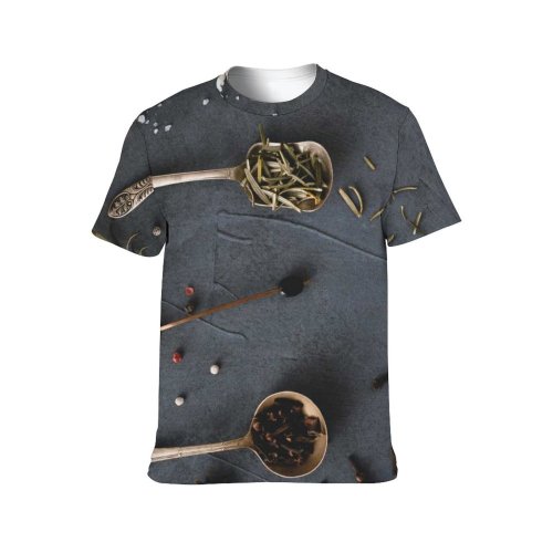 yanfind Adult Full Print T-shirts (men And Women) Wood Art Dry Broken Halloween Iron Retro Still Skull Rusty