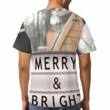 yanfind Adult Full Print T-shirts (men And Women) Celebrate Christmas Cone Coniferous Connection Creative Daylight December Decor Decoration Design Electric