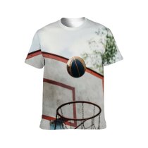 yanfind Adult Full Print T-shirts (men And Women) Backboard Ball Basketball Basket Court Hoop Rim Ring Game High Net Nobody