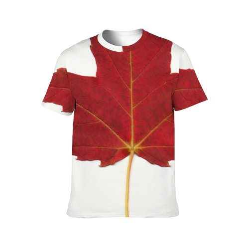 yanfind Adult Full Print Tshirts (men And Women) Maple Leaf Canadian Flora Floral Plant Vein Veins Stem Foliage Canadiana