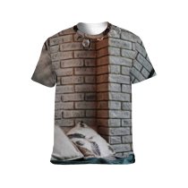 yanfind Adult Full Print T-shirts (men And Women) Apartment Atmosphere Bed Blanket Branch Brick Wall Calm Comfort Cozy Cushion Decor
